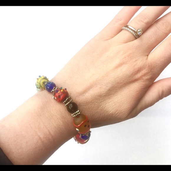 Rainbow bead bracelet - Picture 2 of 2
